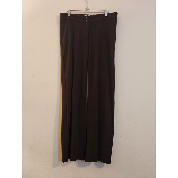 Chico's Size 1(8) Short Dark Brown Rayon/Nylon Straight Legs Button Slacks/pants - Picture 1 of 10